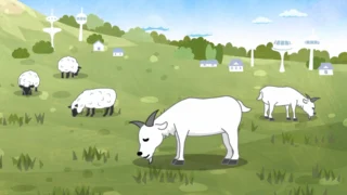 Кадр 2 из аниме «Koikeya SDGs Gekijou Suss to Tina 4 сезон»